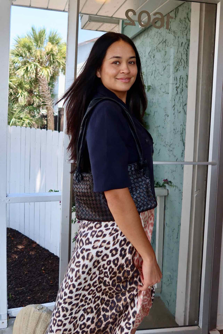 Bottega Checkered Purse