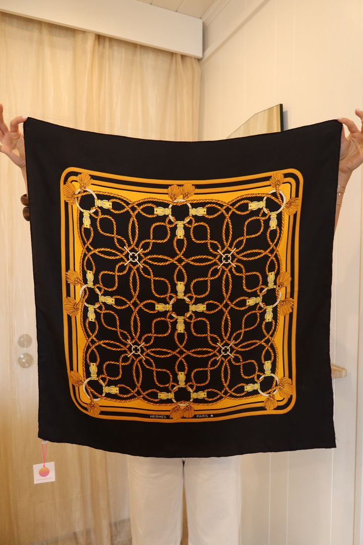 Hermes Black Scarf