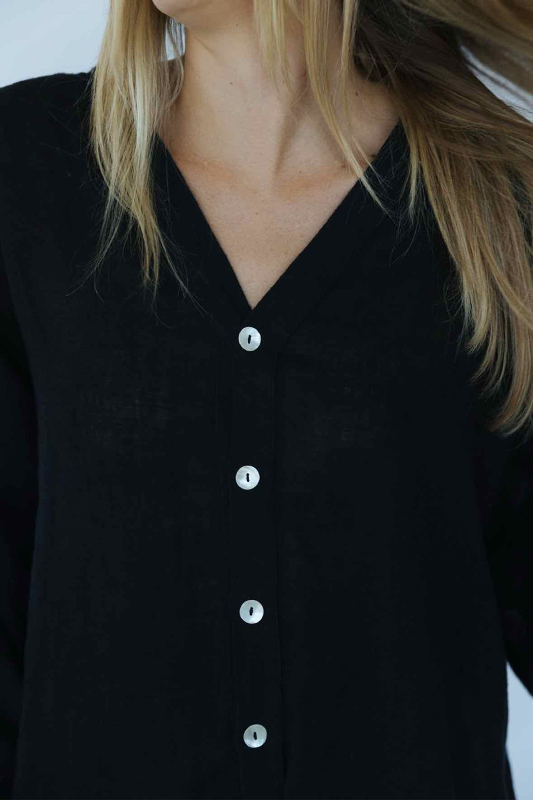 Monday Swim Btn Dwn linen Top