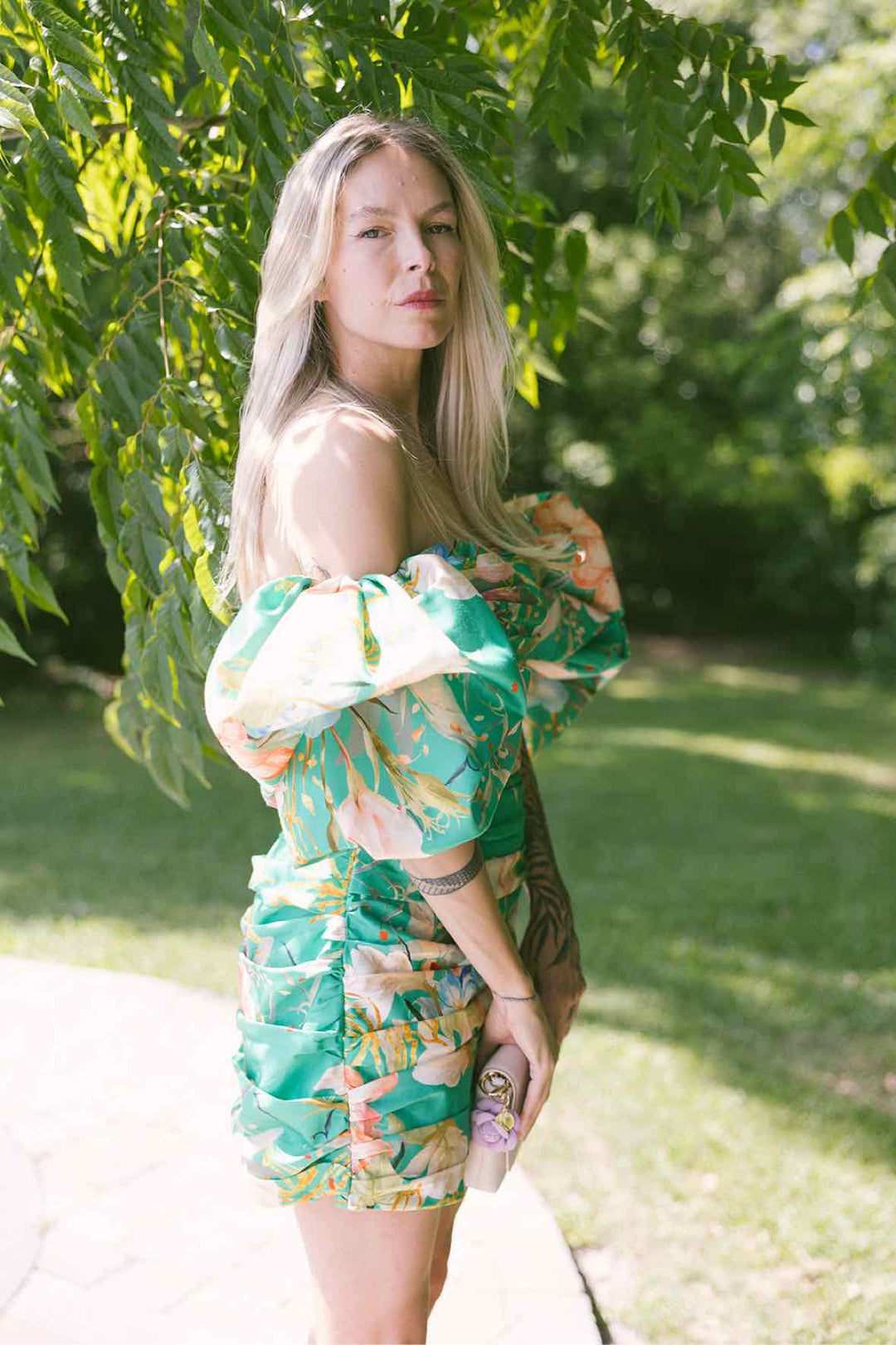 Leo Lin Size 6 Mini Puffy Slv Cocktail  Dress