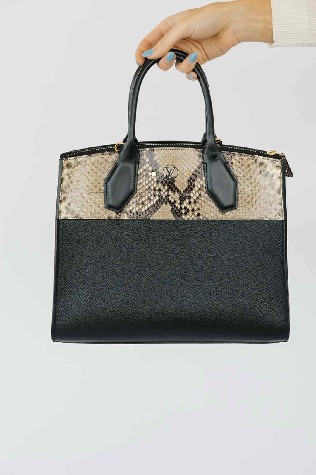 Louis Vuitton Leather/Python City Steamer Purse