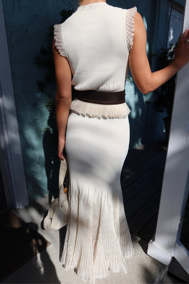 Commense Size Small Cream Skirt