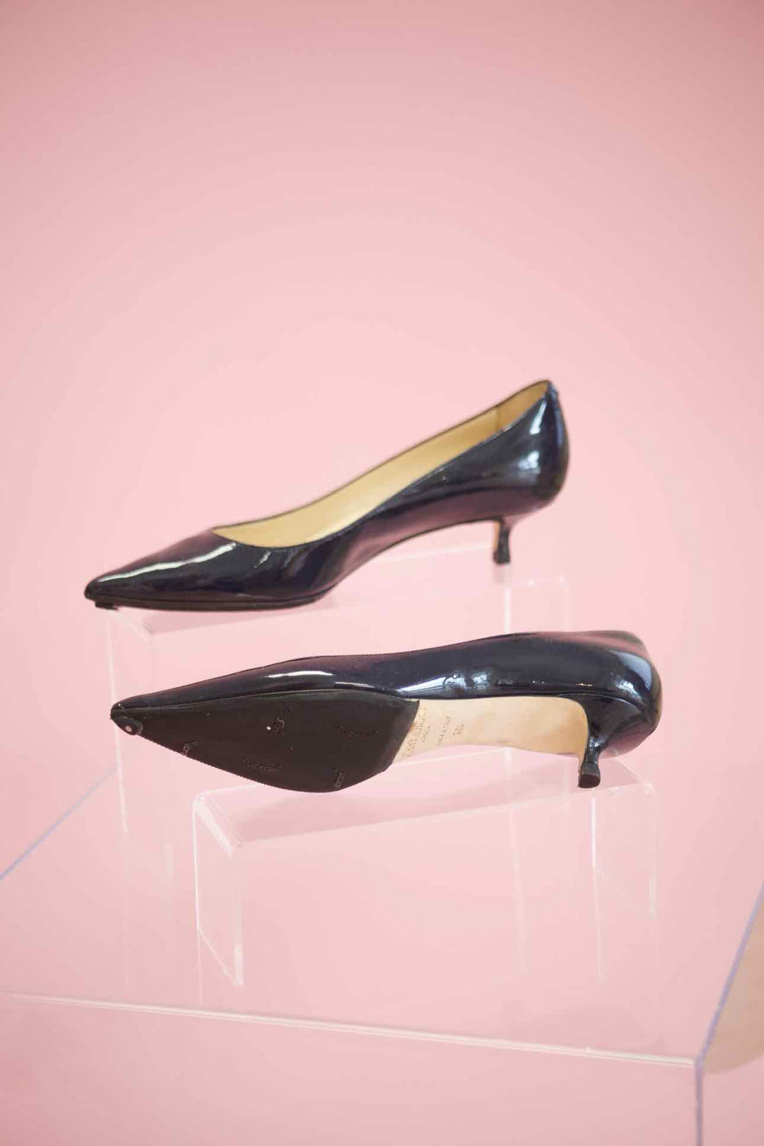 Jimmy Choo Shoe Size 36.5 Pointed Tie Kitten Heels