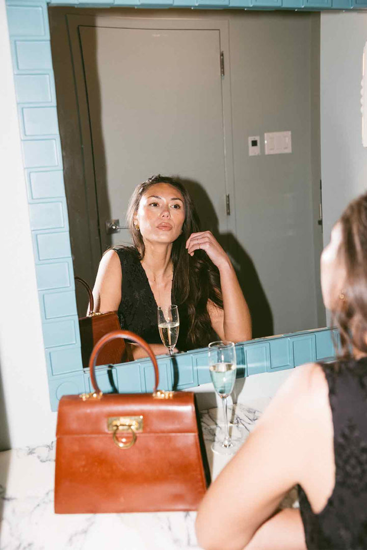 Ferragamo Burgundy Purse