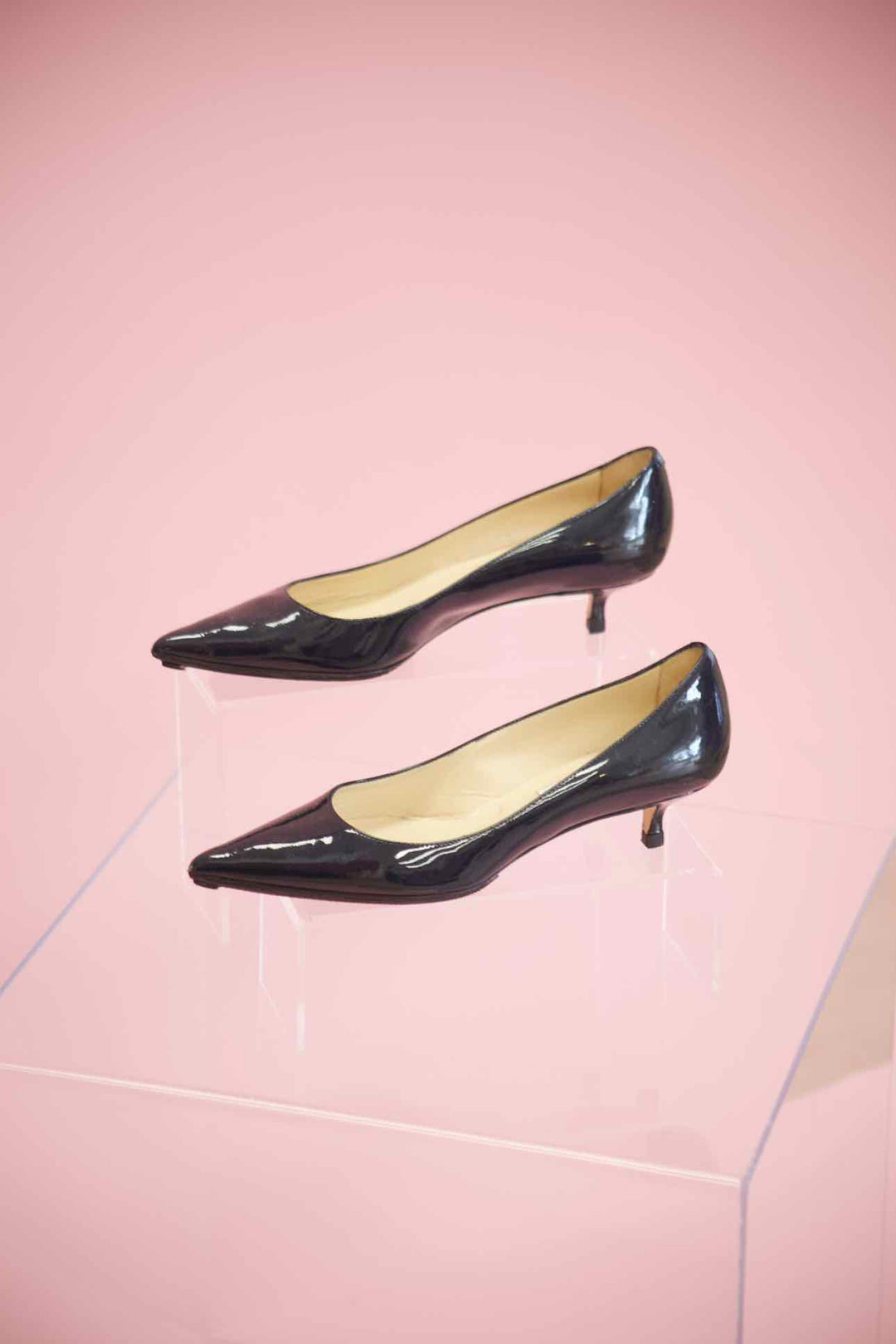 Jimmy Choo Shoe Size 36.5 Pointed Tie Kitten Heels