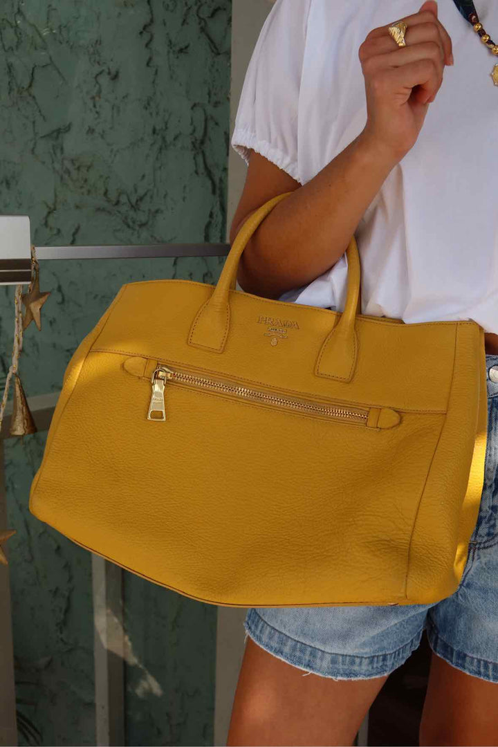 Prada Yellow Purse