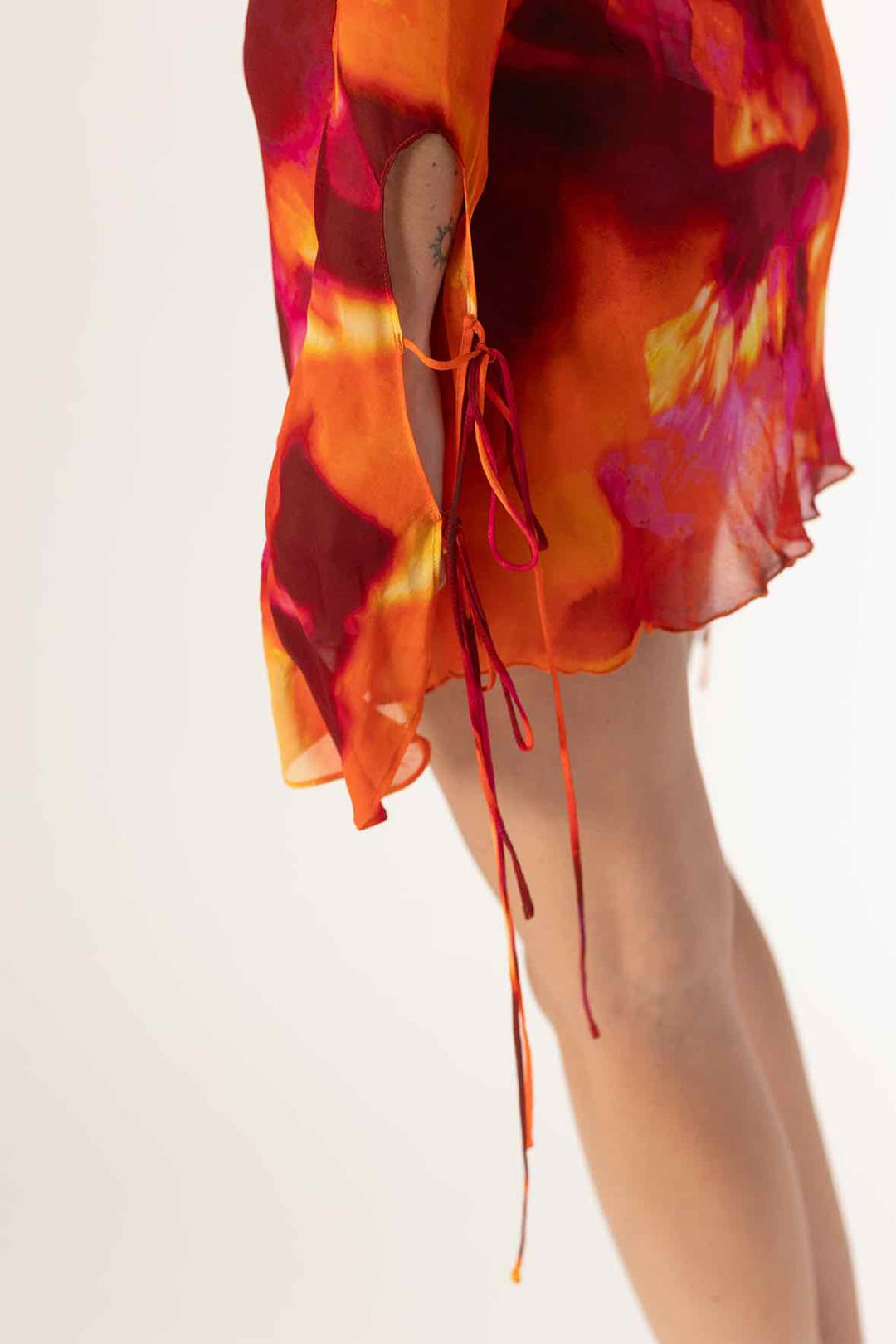 Rat & Boa Size S Chiffon L/s Mini Dress