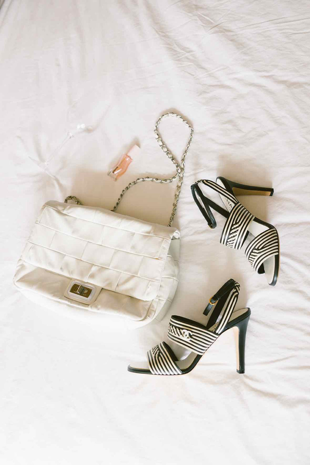Chanel Size Medium White Purse