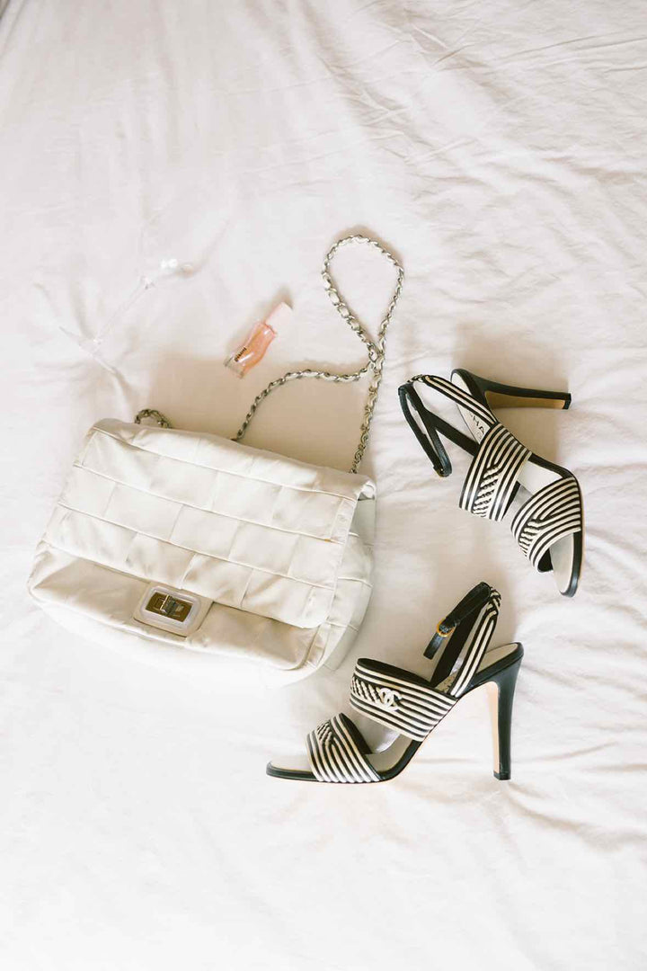 Chanel Size Medium White Purse